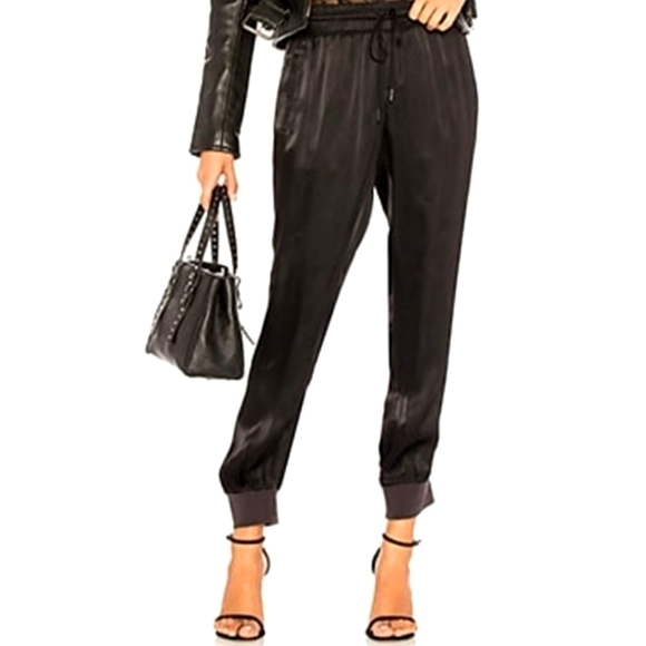 Revolve Sanctuary Black Silky Dreamer Jogger M - Picture 1 of 5